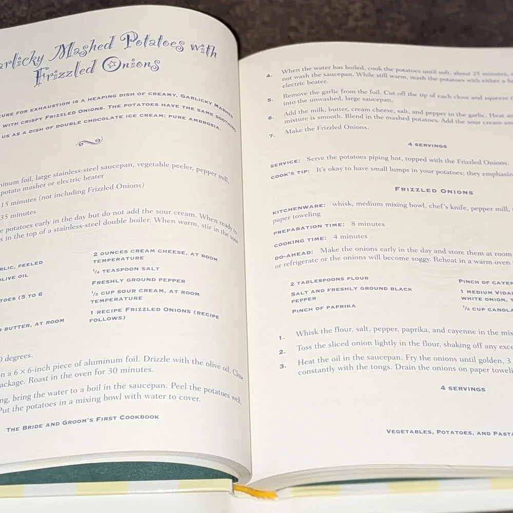 The Bride & Groom's First Cookbook Abigail Kirsch 1996 Hardcover Wedding Gift